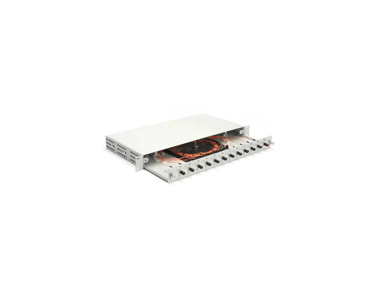 1U 19' 12 Port ST/PC MM Simplex Sliding (Without Rail) Rack Type Patchpanel (Full)