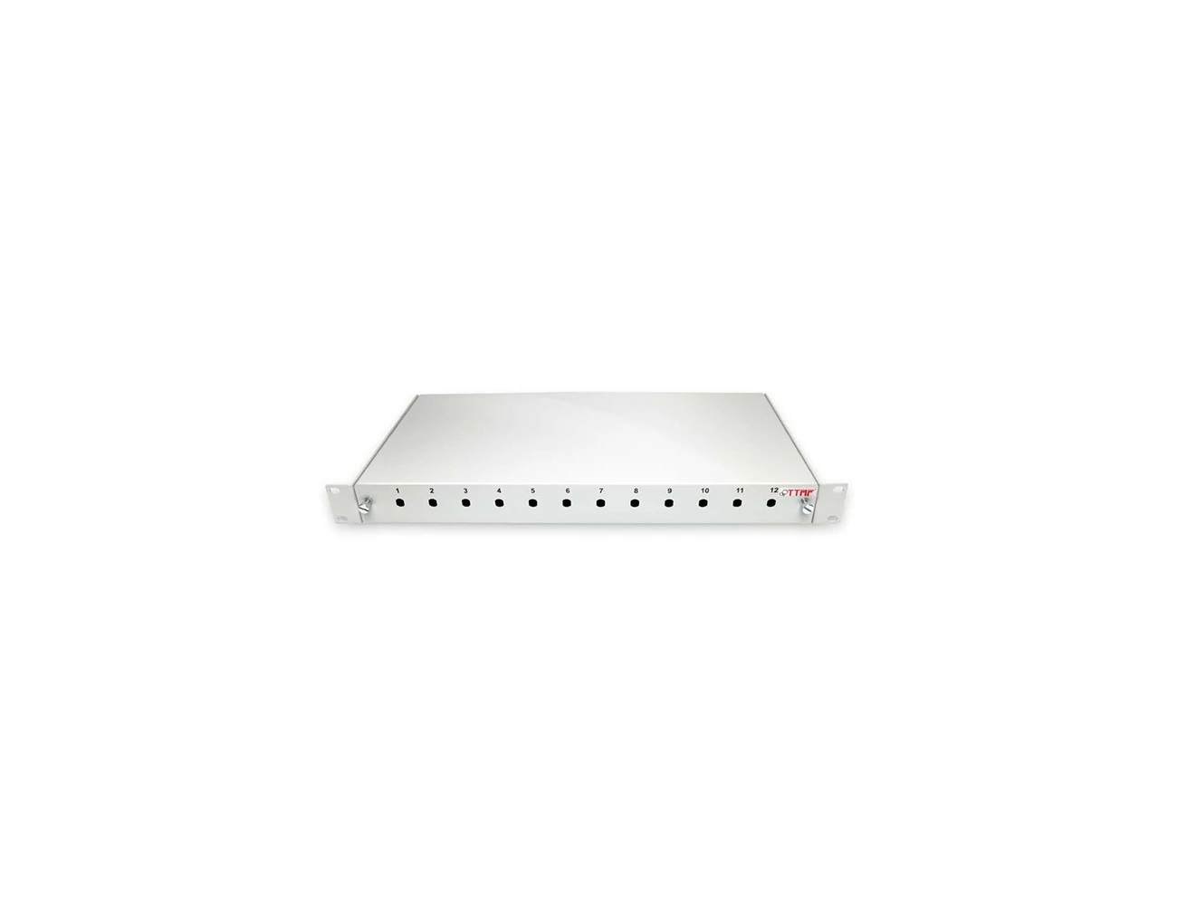 1U 19' 0-12 Port ST Simplex Sliding (Without Rail) Rack Type Patchpanel