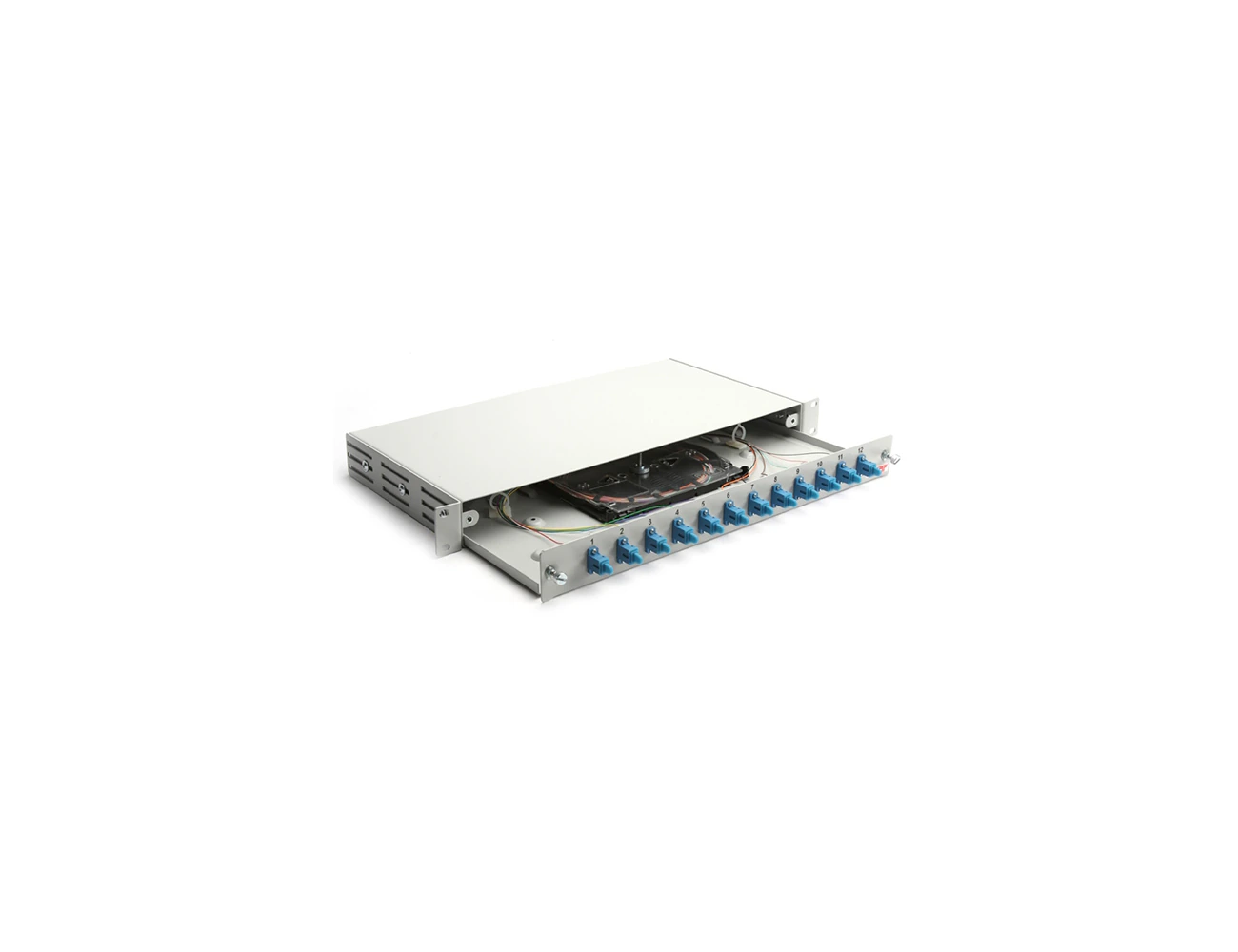 1U 19' 12 Port SC/PC SM Simplex Sliding (Without Rail) Rack Type Patchpanel (Full)