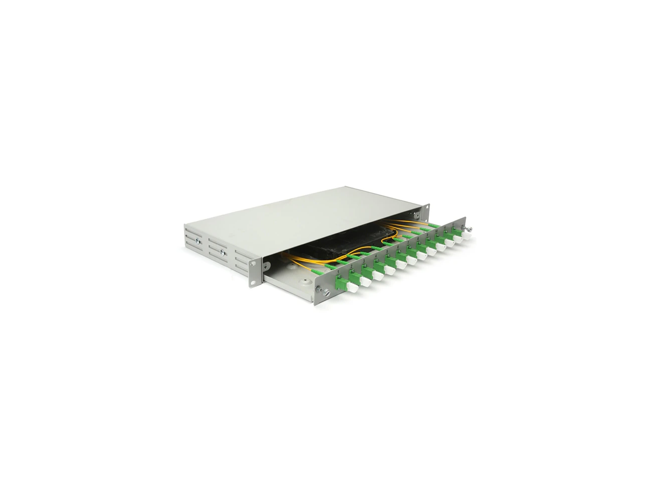 1U 19' 12 Port E2000/APC SM Simplex Sliding (Without Rail) Rack Type Patchpanel (Full)