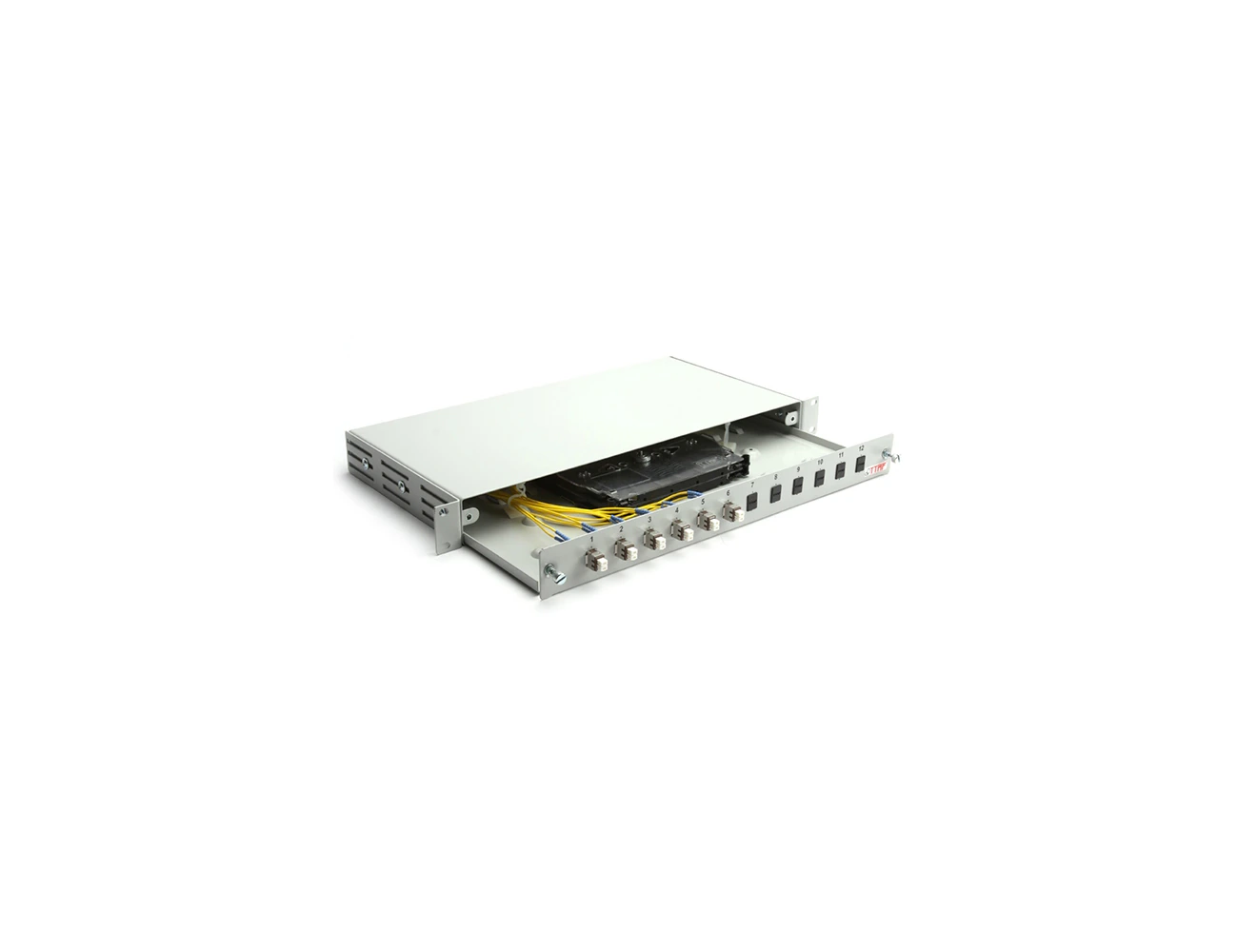 1U 19' 12 Port MU/PC SM Duplex Sliding (Without Rail) Rack Type Patchpanel (Full)