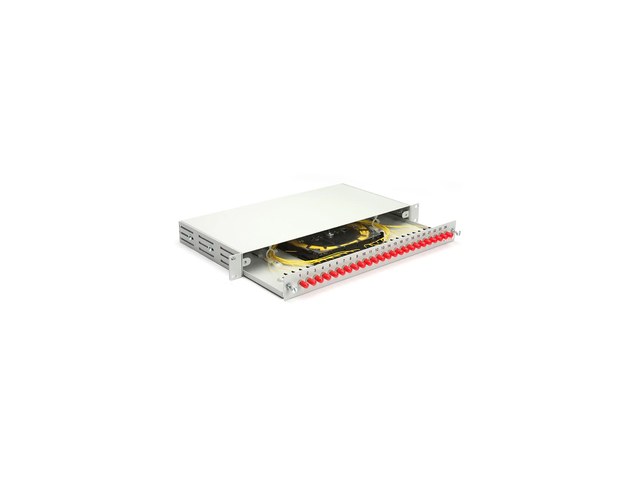 1U 19' 24 Port ST/PC SM Simplex Sliding (Without Rail) Rack Type Patchpanel (Full)
