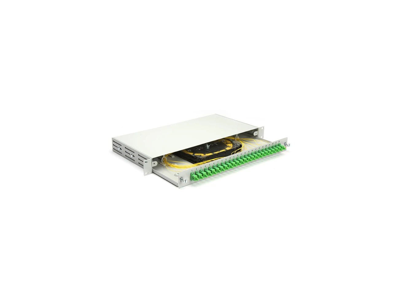 1U 19' 24 Port SC/APC SM Simplex Sliding (Without Rail) Rack Type Patchpanel (Full)
