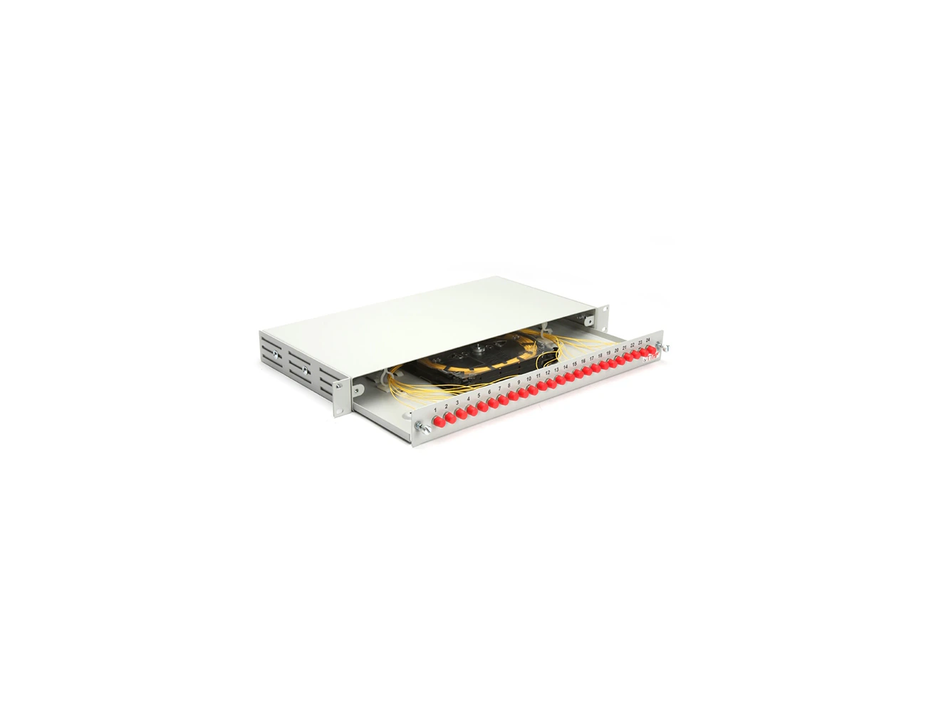 1U 19' 24 Port FC/PC (d) SM Simplex Sliding (Without Rail) Rack Type Patchpanel (Full)