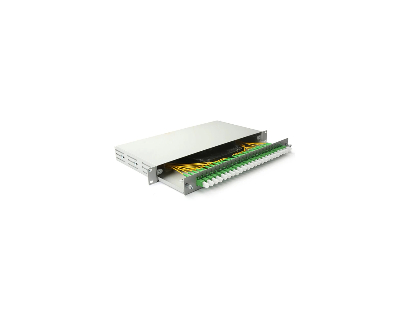 1U 19' 24 Port E2000/APC SM Simplex Sliding (Without Rail) Rack Type Patchpanel (Full)