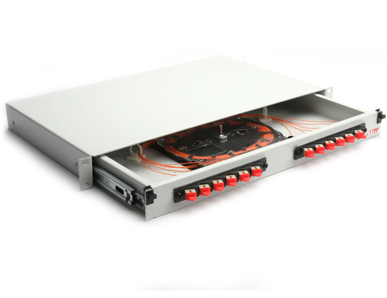 1U 19' 12 Port SC/PC MM Simplex Sliding (With Rail&P.M) Rack Type Patchpanel (Full)