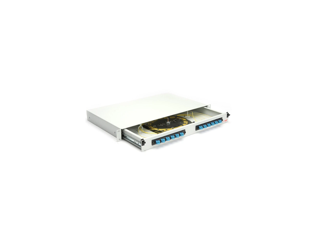 1U 19' 12 Port SC/PC SM Simplex Sliding (With Rail&P.M) Rack Type Patchpanel (Full)