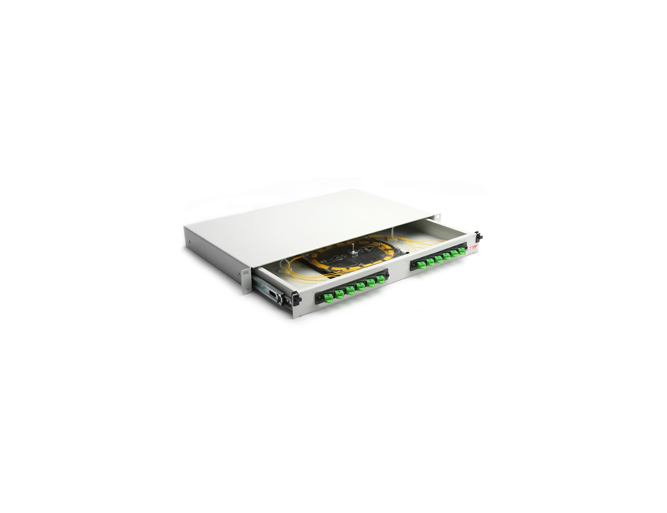 1U 19' 12 Port SC/APC SM Simplex Sliding (With Rail&P.M) Rack Type Patchpanel (Full)