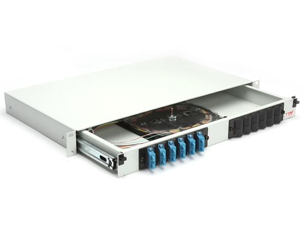 1U 19' 12 Port SC/PC SM Duplex Sliding (With Rail&P.M) Rack Type Patchpanel (Full)