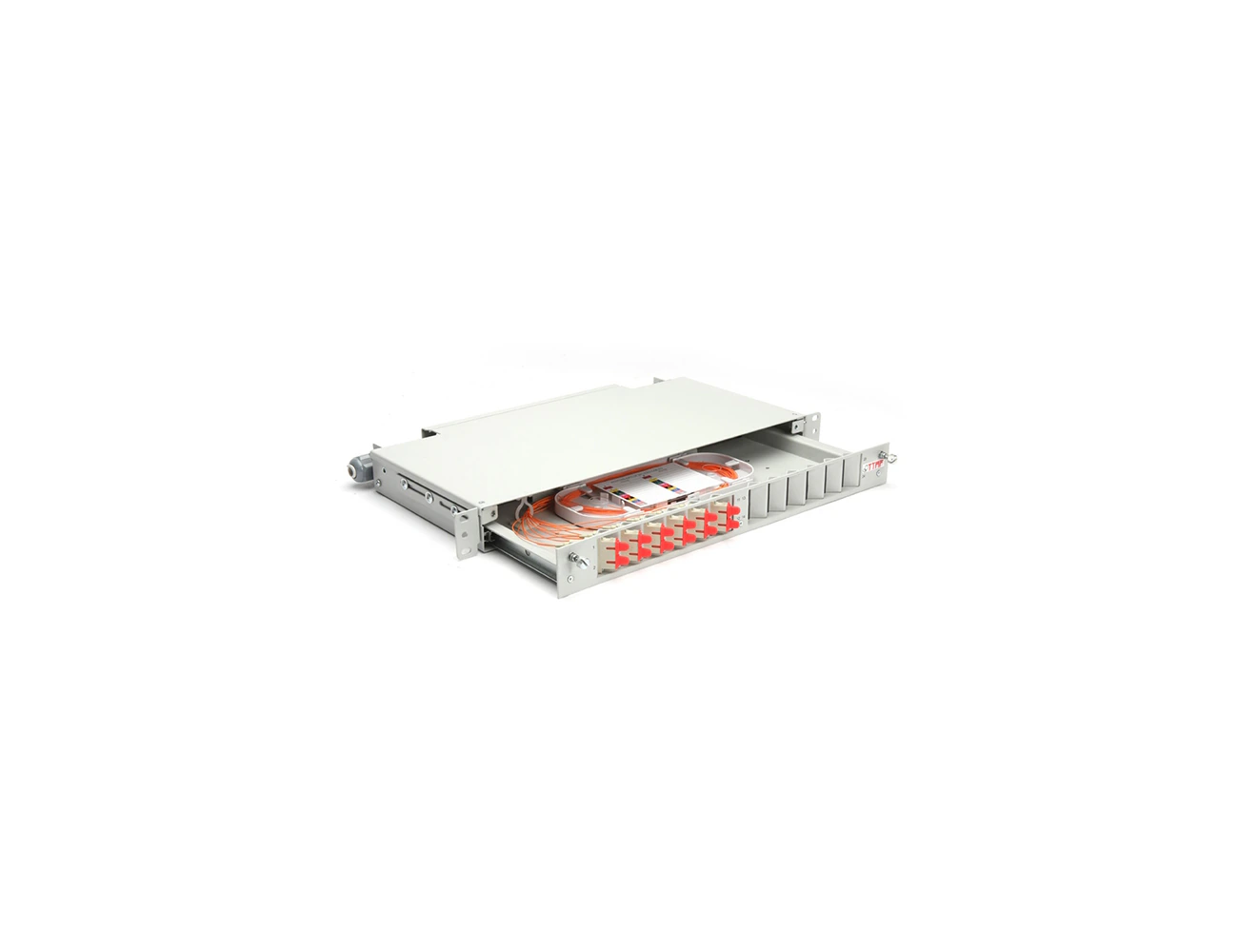 1U 19' 12 Port SC/PC MM Duplex Sliding (With Rail&M.M) Rack Type Patchpanel (Full)