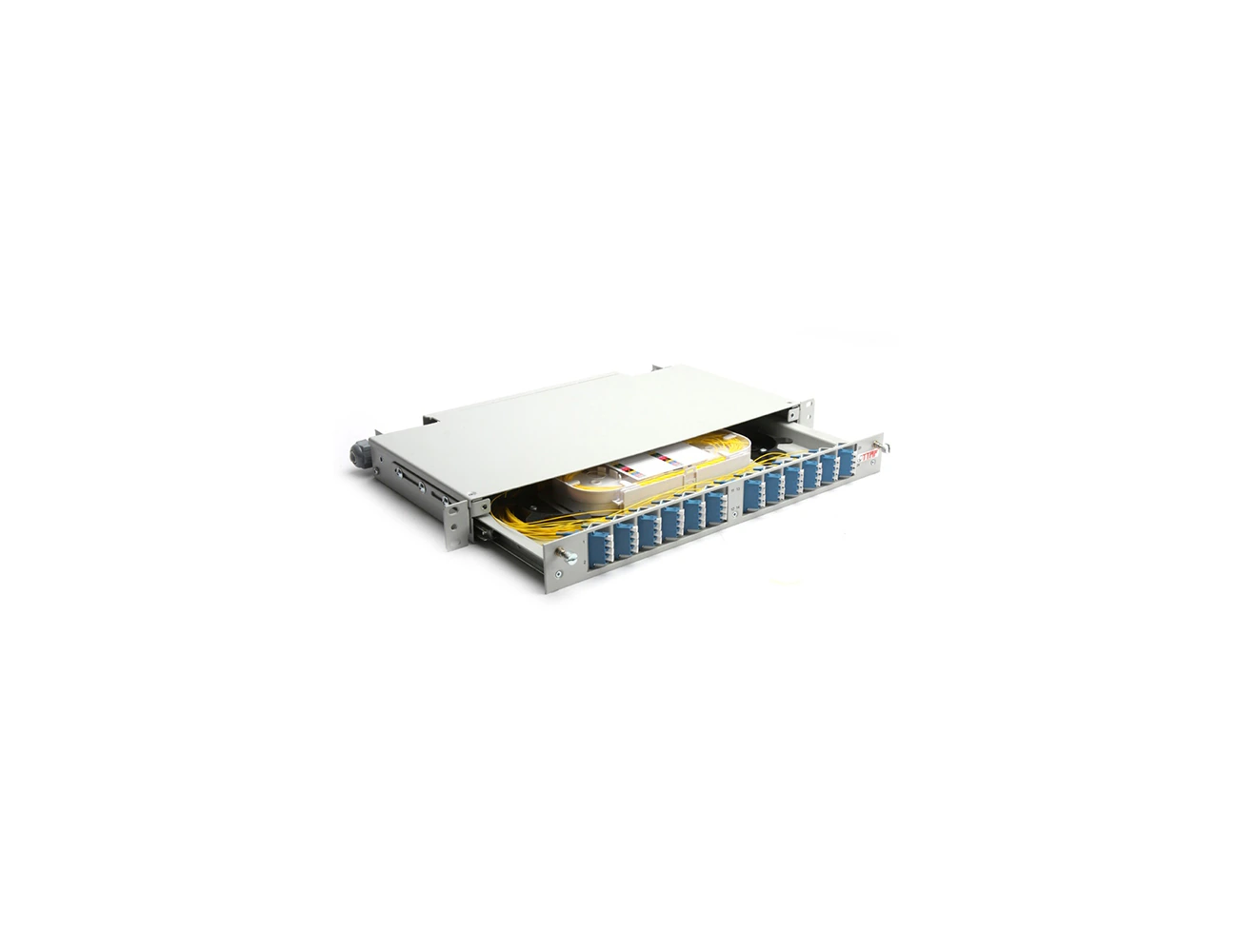 1U 19' 48 Port LC/PC SM Quad Sliding (With Rail&P.M) Rack Type Patchpanel (Full)