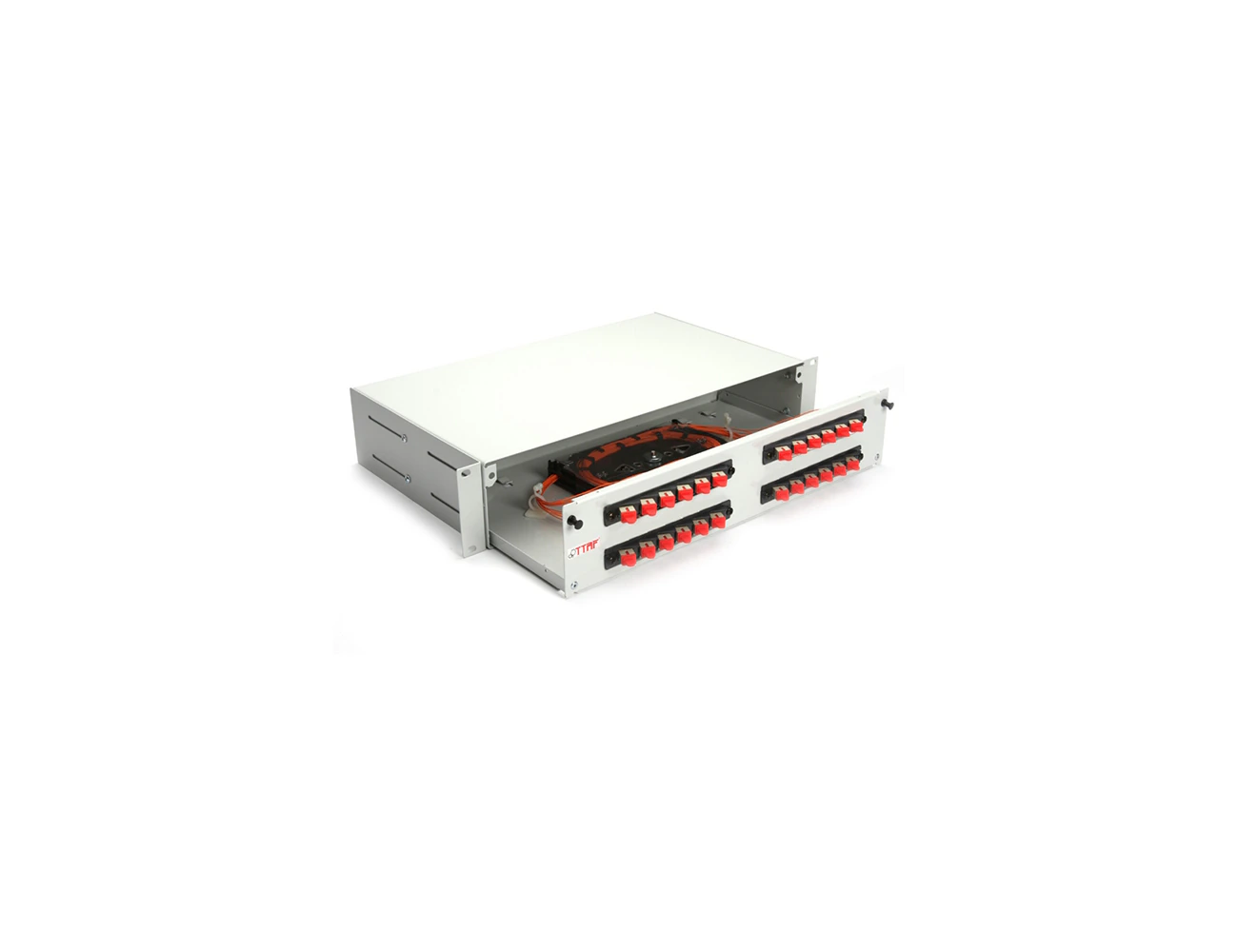 2U 19' 24 Port SC/PC MM Simplex Sliding (Without Rail&P.M) Rack Type Patchpanel (Full)