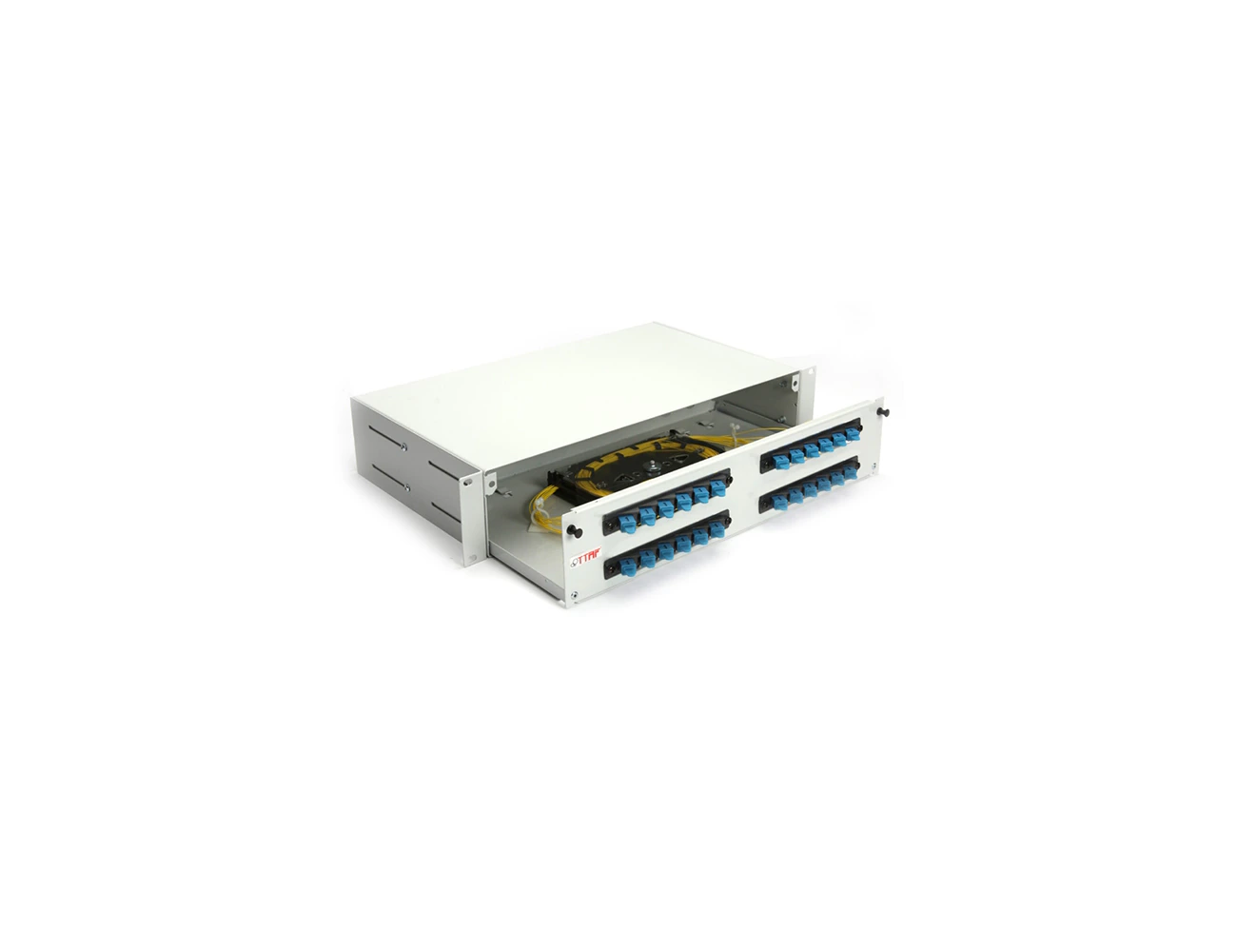 2U 19' 24 Port SC/PC SM Simplex Sliding (Without Rail&P.M) Rack Type Patchpanel (Full)