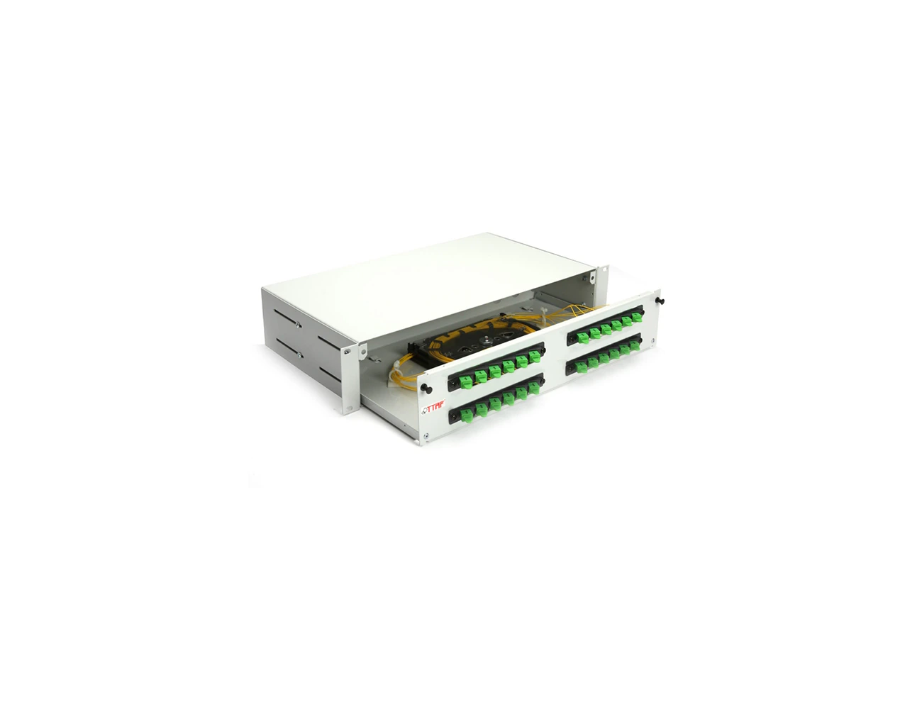 2U 19' 24 Port SC/APC SM Simplex Sliding (Without Rail&P.M) Rack Type Patchpanel (Full)