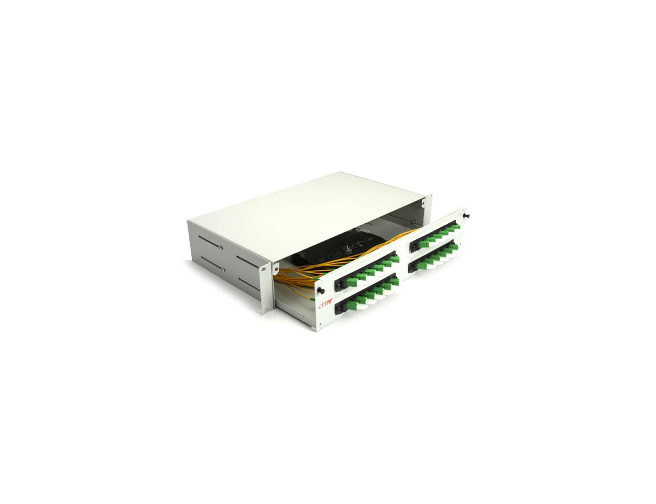 2U 19’’ 24 Port E2000/APC SM SX Sliding (Without Rail&P.M) Rack Type Patchpanel (Full)