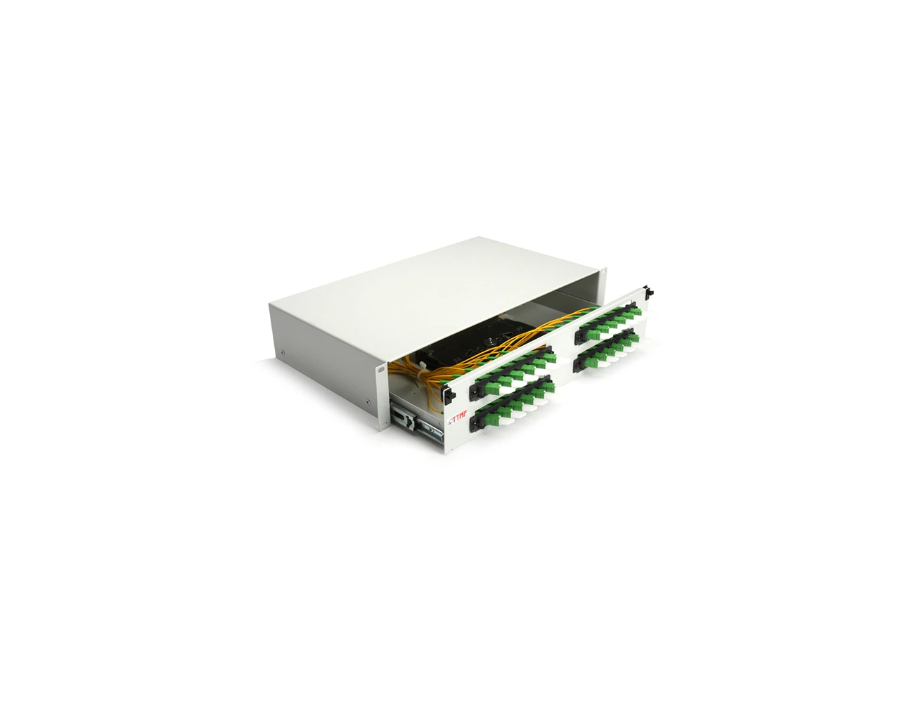 2U 19’’ 24 Port E2000/APC SM SX Sliding (With Rail&P.M) Rack Type Patchpanel (Full)