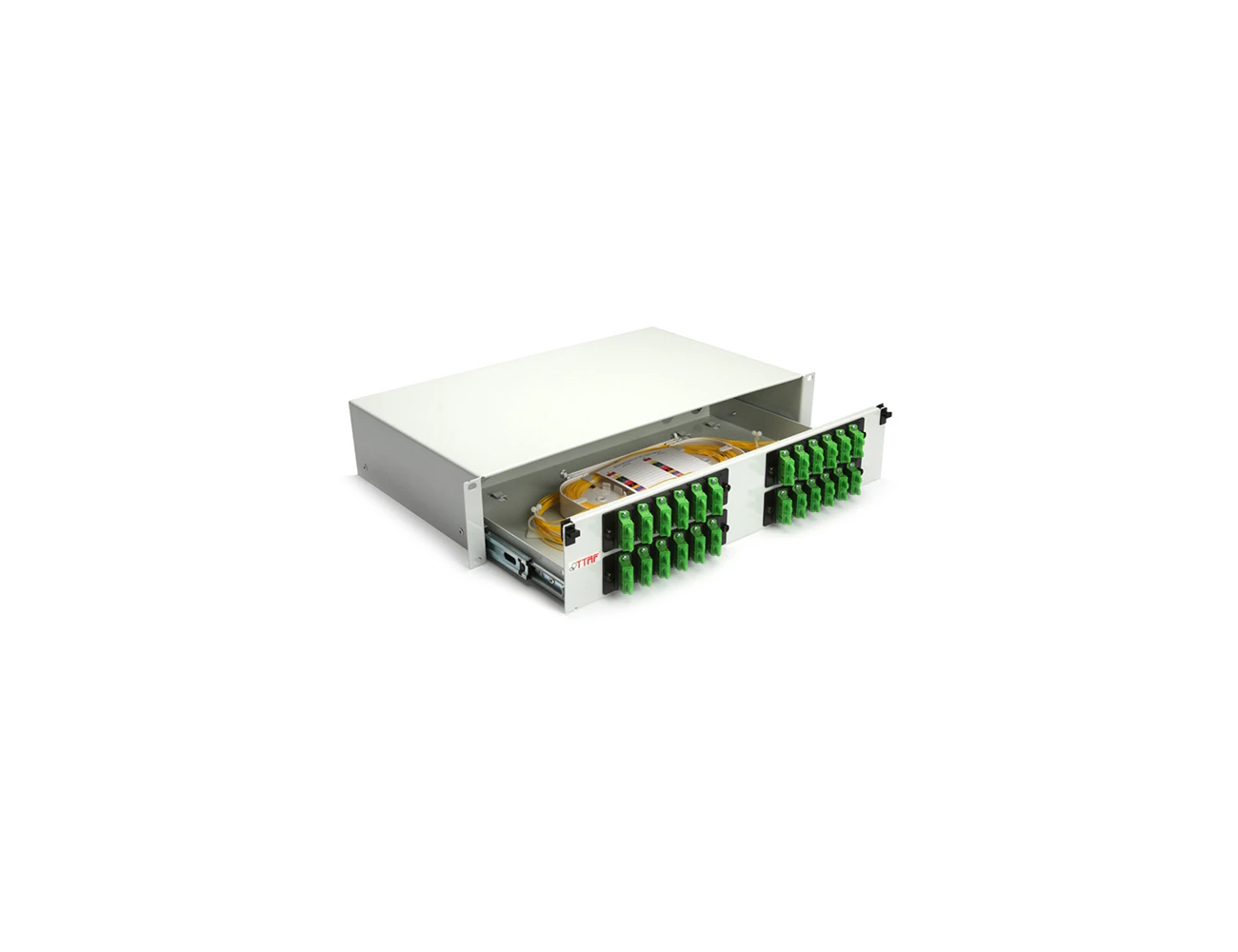 2U 19’’ 48 Port SC/APC SM DX Sliding (With Rail&P.M) Rack Type Patchpanel (Full)