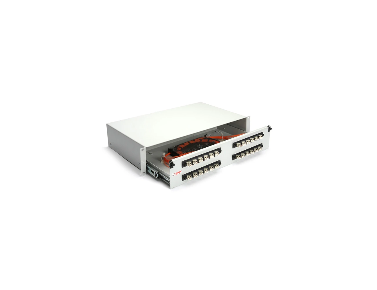 2U 19’’ 48 Port LC/PC MM DX Sliding (With Rail&P.M) Rack Type Patchpanel (Full)
