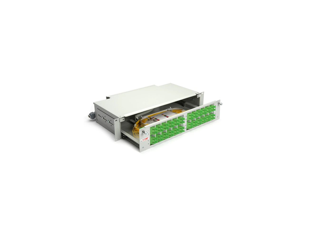 2U 19’’ 48 Port SC/APC SM DX Sliding (With Rail&M.M) Rack Type Patchpanel (Full)