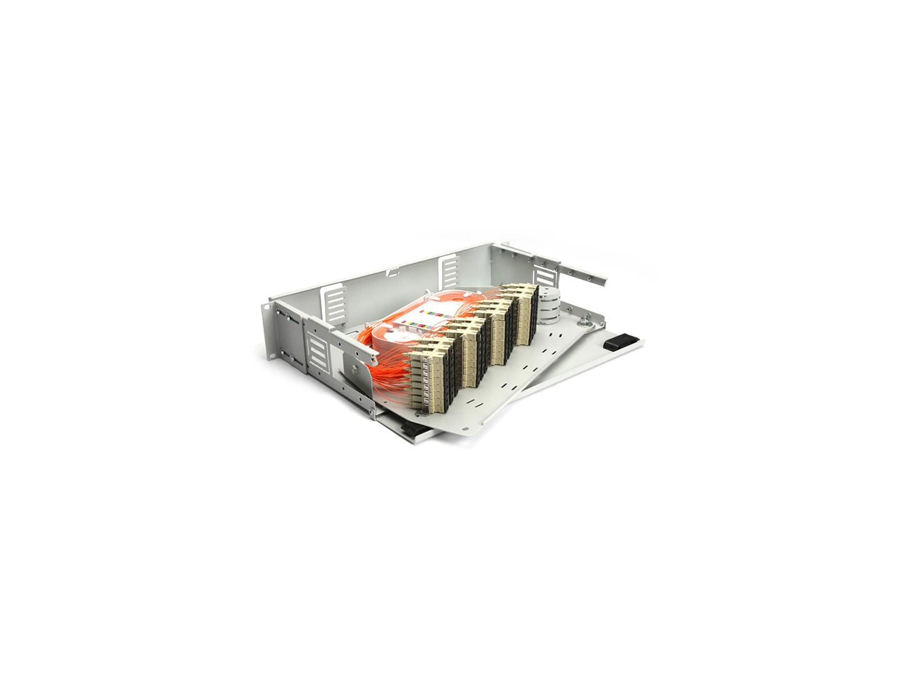 2U 19’’ 64 Port SC/PC MM SX Swing Rack Type Patchpanel (Full)