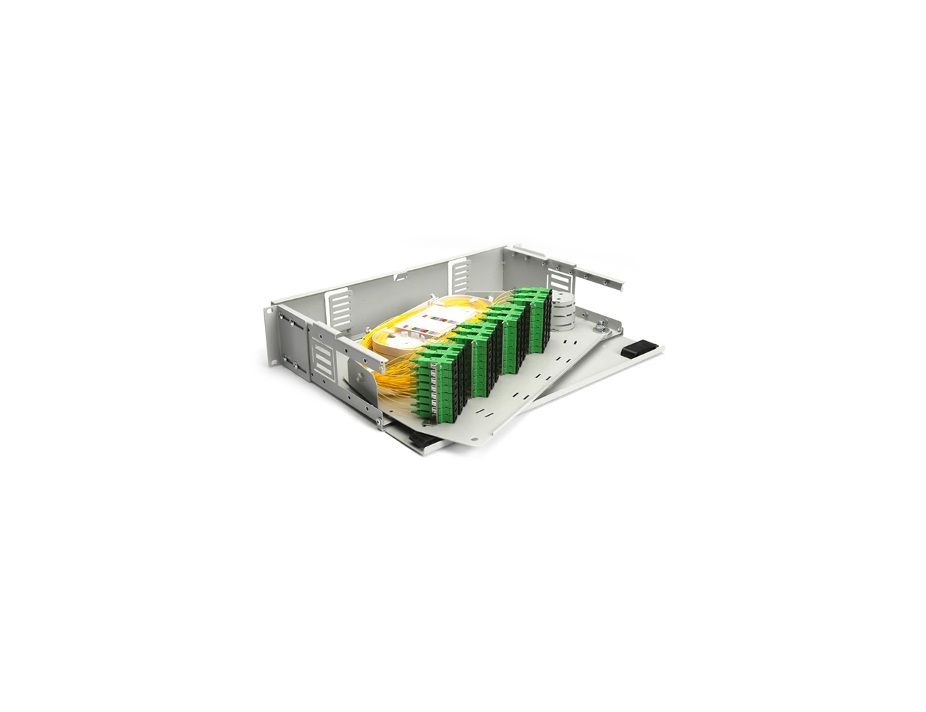 2U 19’’ 64 Port SC/APC SM SX Swing Rack Type Patchpanel (Full)