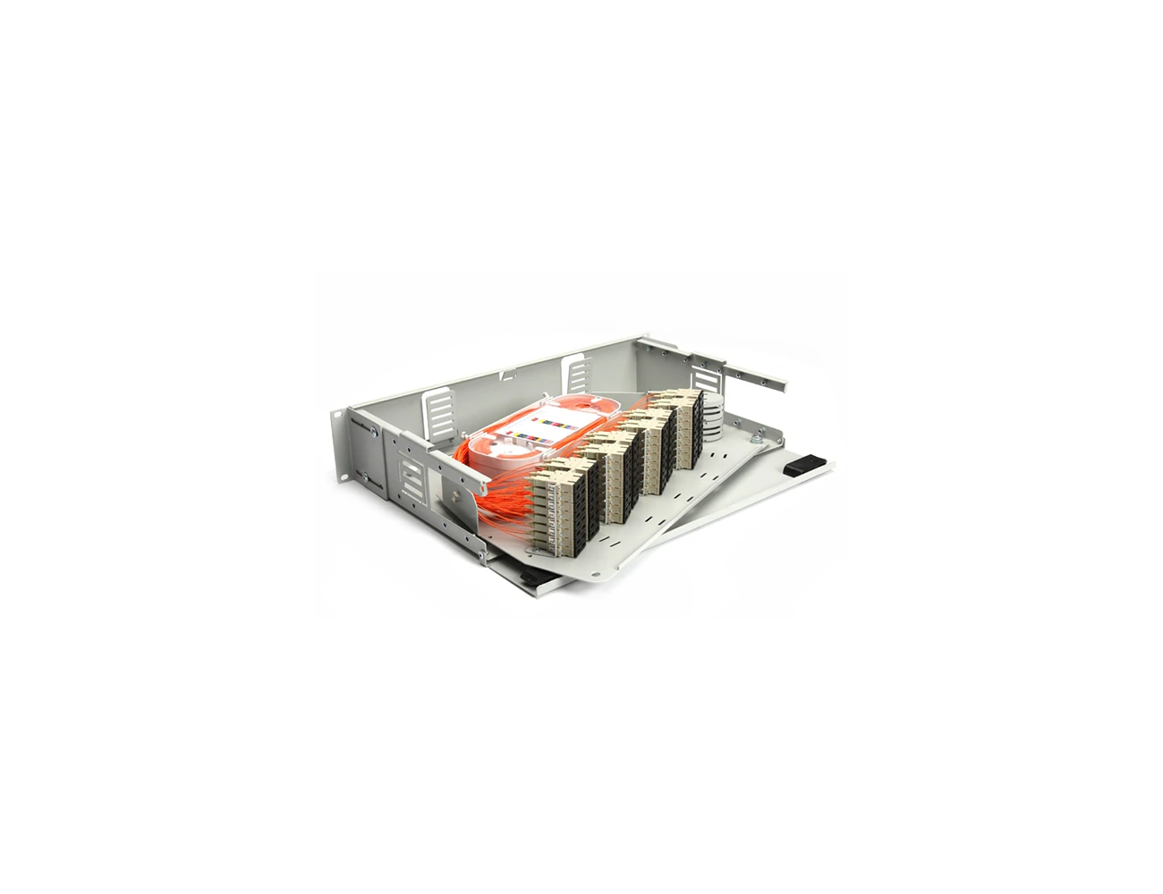 2U 19’’ 128 Port SC/PC MM DX Swing Rack Type Patchpanel (Full)