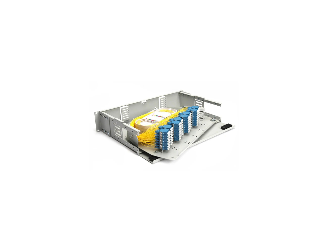 2U 19’’ 128 Port LC/PC SM QX Swing Rack Type Patchpanel (Full)