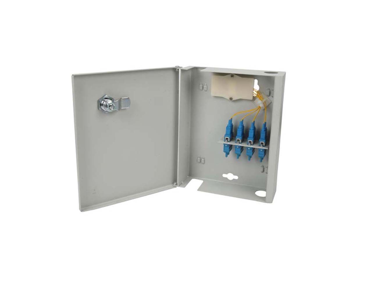 8 Port SC/PC SM DX Wallmount Metalic Termination Box (Full)