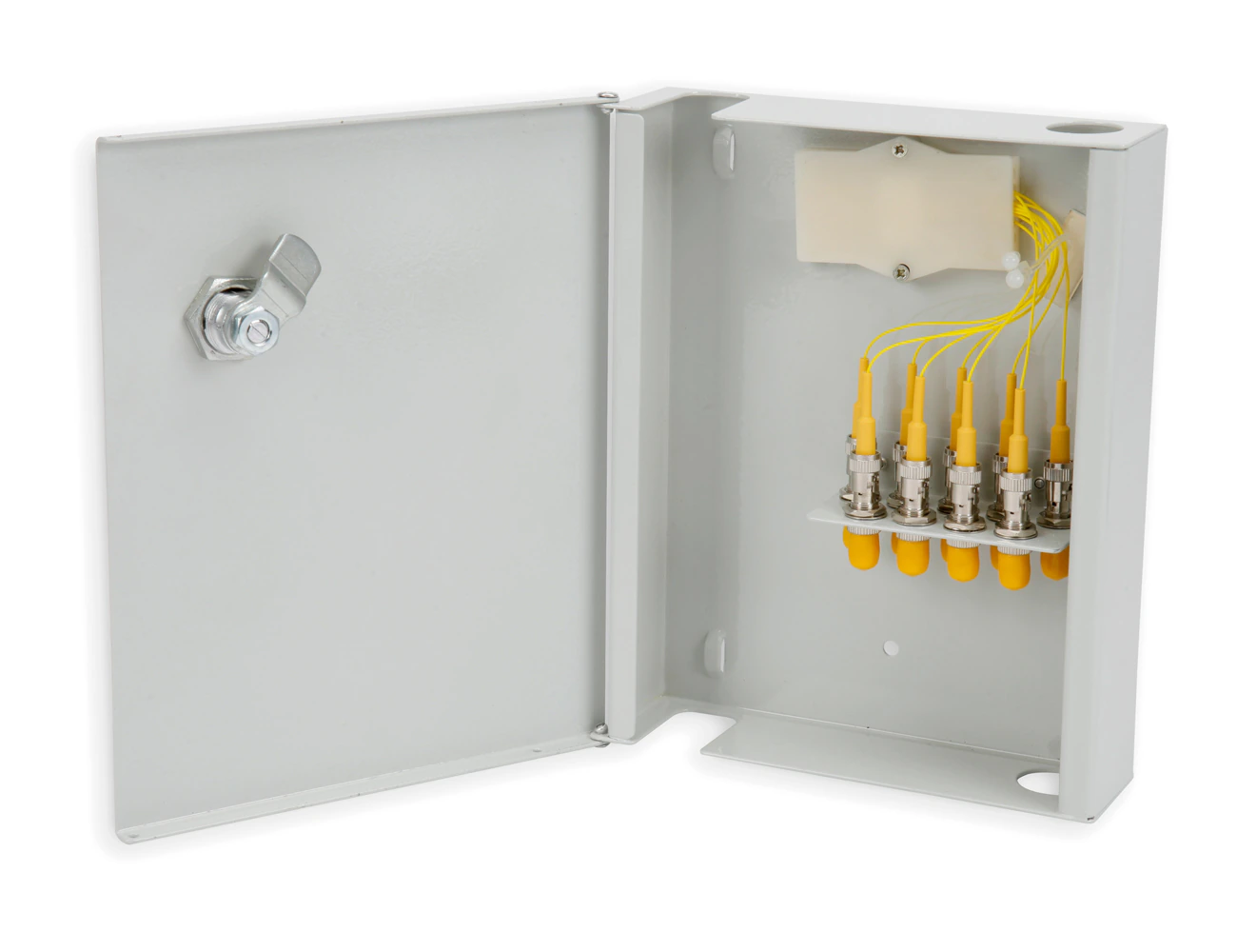 9 Port ST/PC SM Simplex Wallmount Metalic Termination Box (Full)
