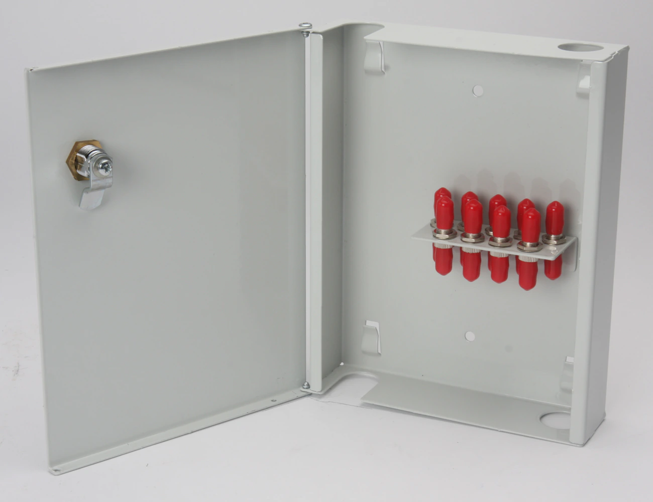 9 Port ST/PC MM Simplex Wallmount Metalic Termination Box (Full)