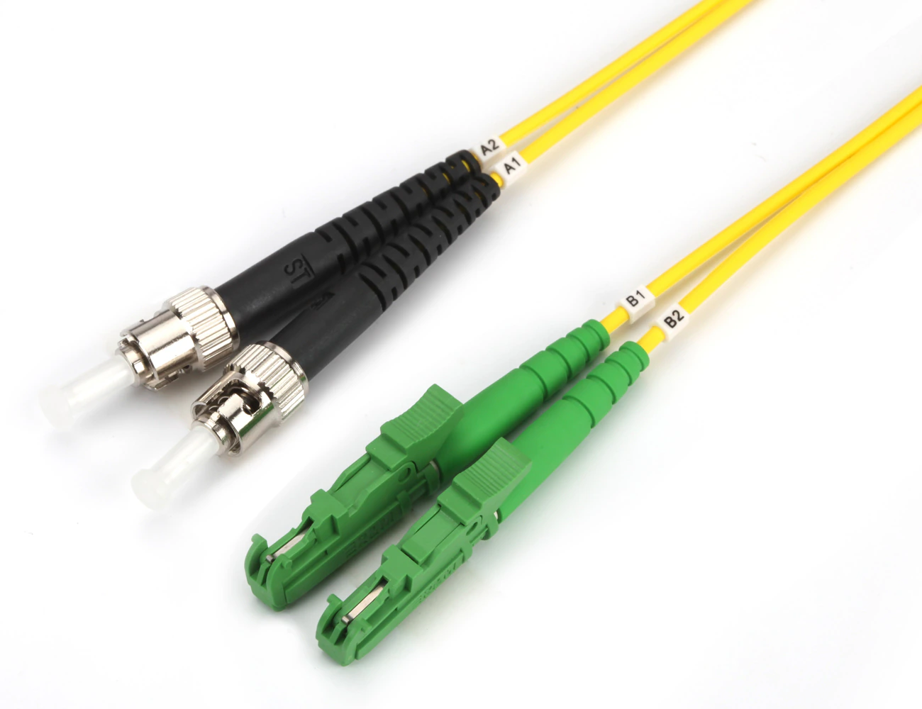 ST/PC-E2000/APC 9/125 SM DX L:X FO PATCHCORD