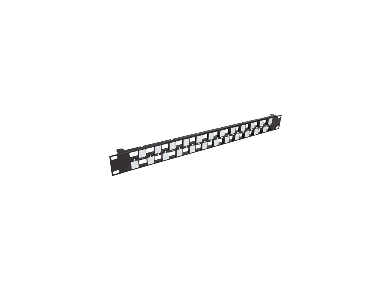 1U 24 Port UTP Cat6 Patchpanel ( Angled UTP Keystone Type )