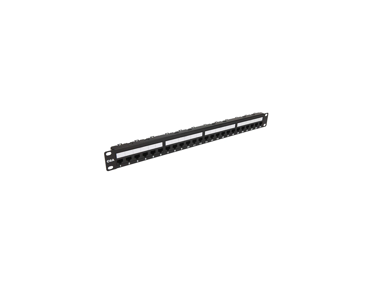 1U 24 Port UTP Cat6a Patchpanel ( 110 Krone IDC - Vertical )