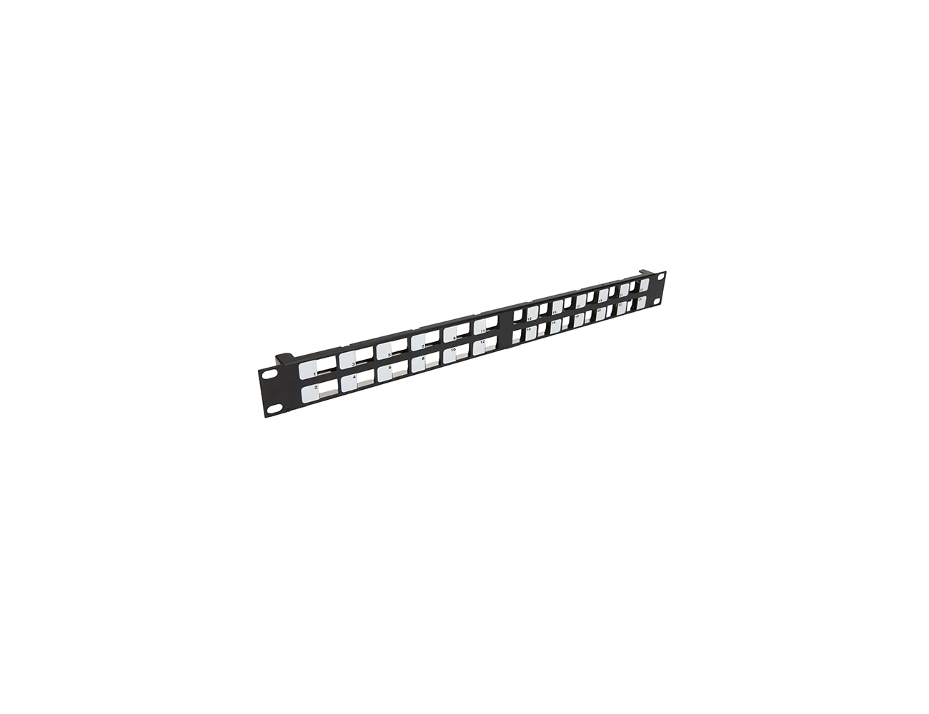 1U 24 Port S/FTP Cat6 Patchpanel ( Angled S/FTP Keystone Type )