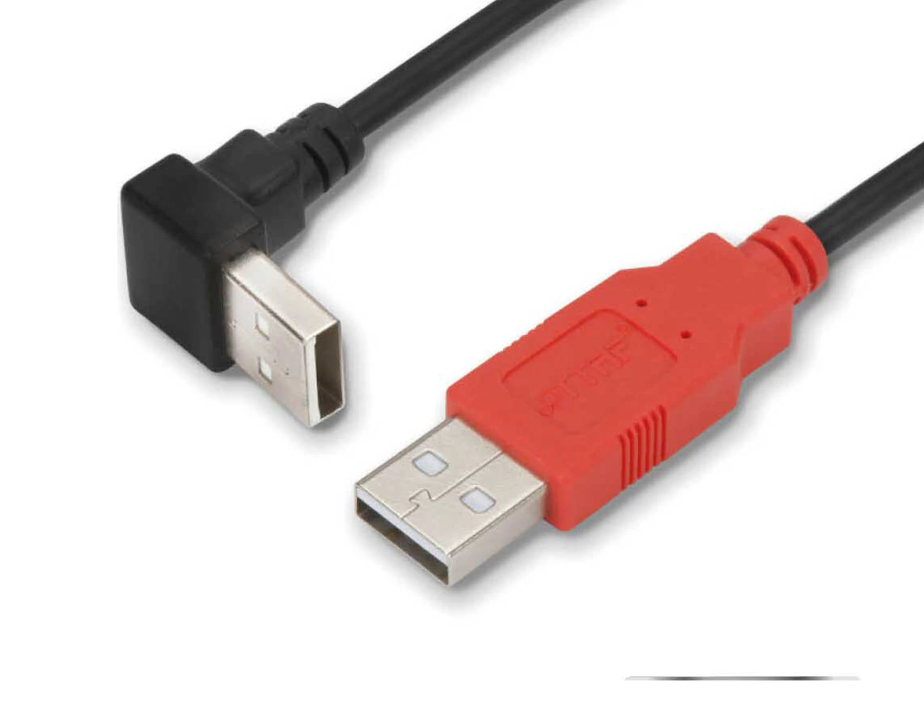 USB 2.0 NETWORK CABLE ANGLED RED L:2m