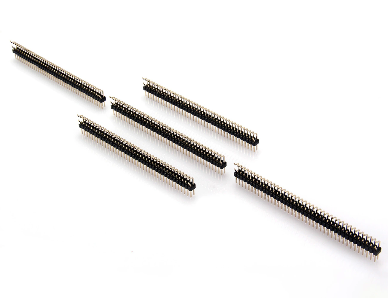 2x40 Pin 1.27mm Dual Row SMD Pcb Type Right Angle Male Pin Header