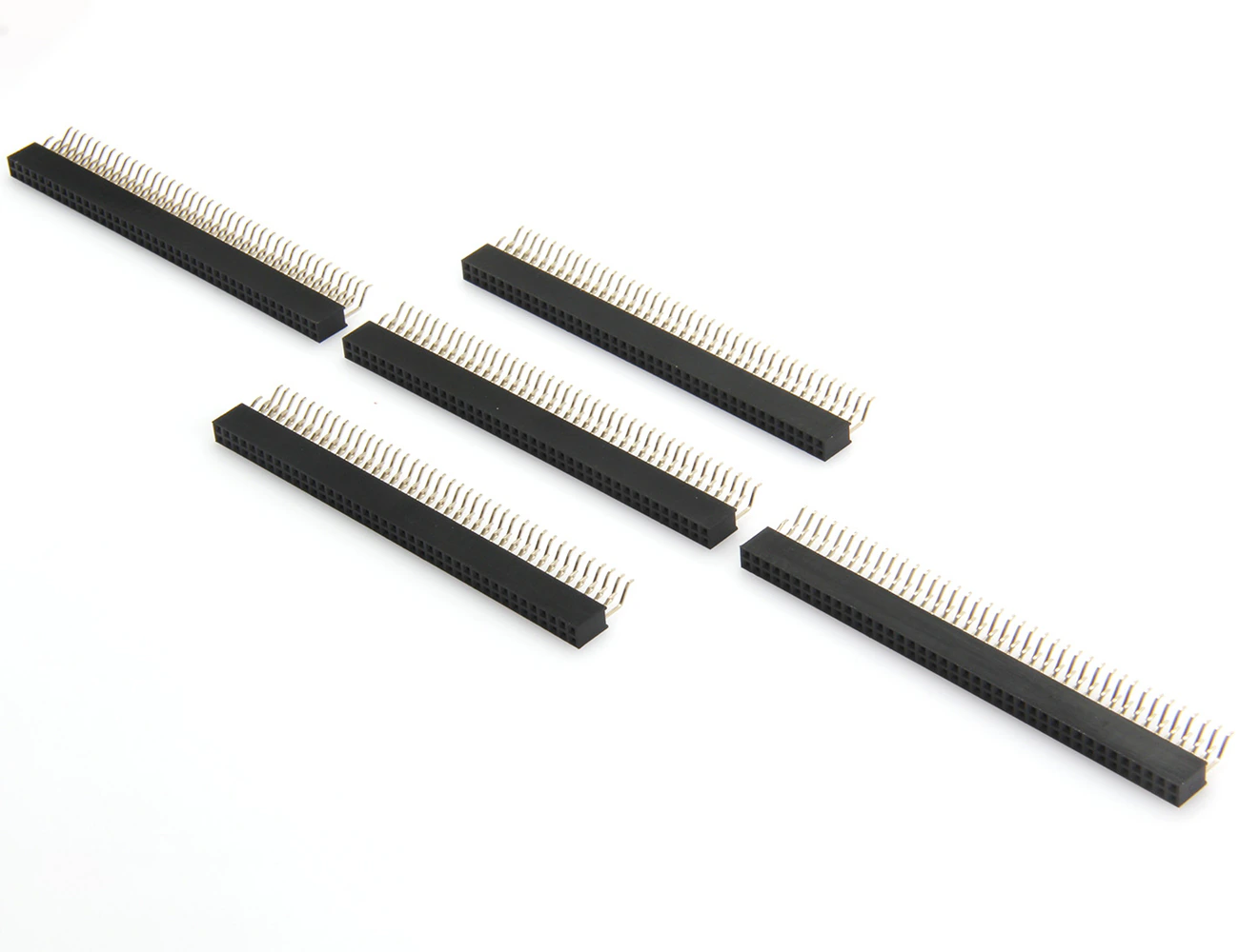 2x40 Pin 2.54mm Dual Row SMD Pcb Type Right Angle Female Pin Header