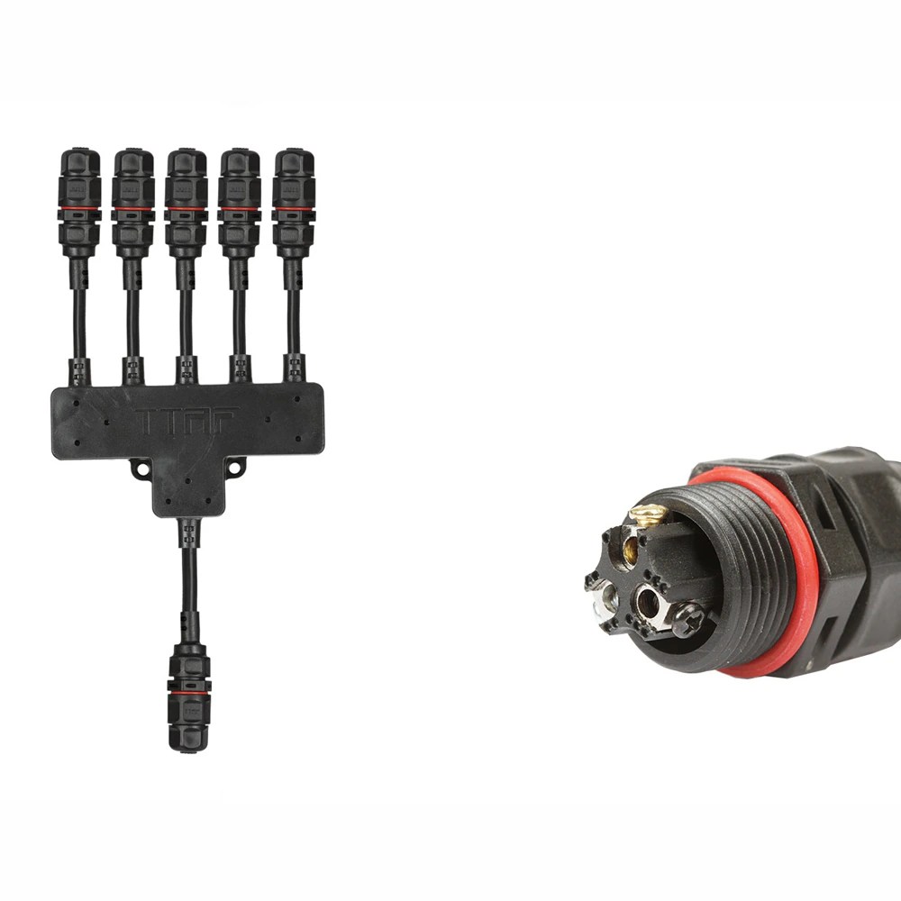 3 Pin Screw Connection Field Assembly 1x5 Electrical Splitter FOBOS