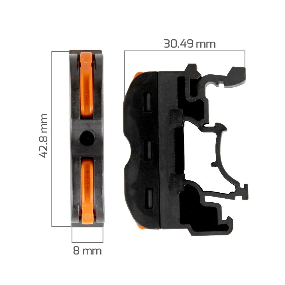 Rail Type Black Screwless