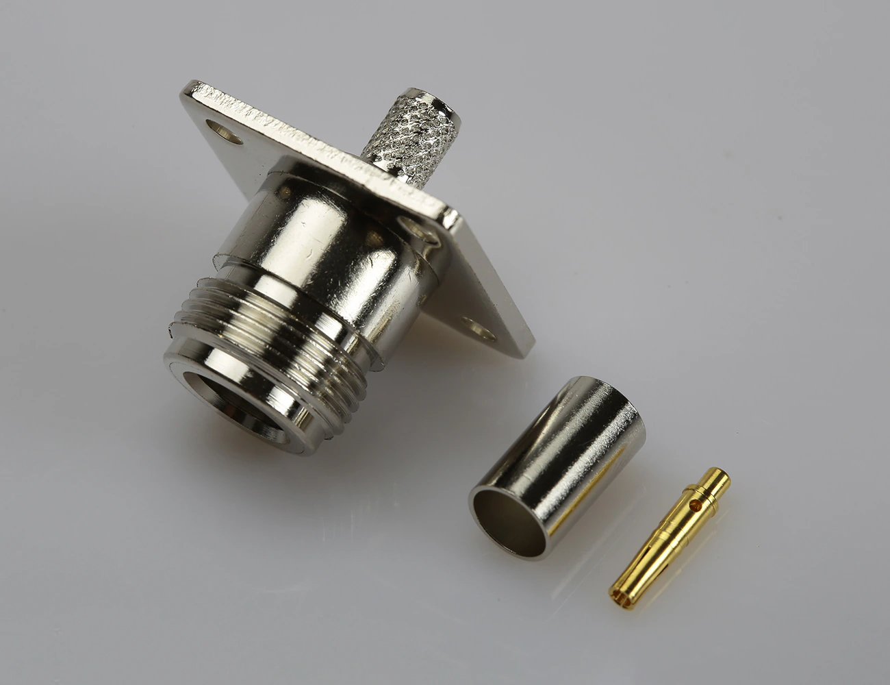 N Female Panel Mounting Crimp Type RG59