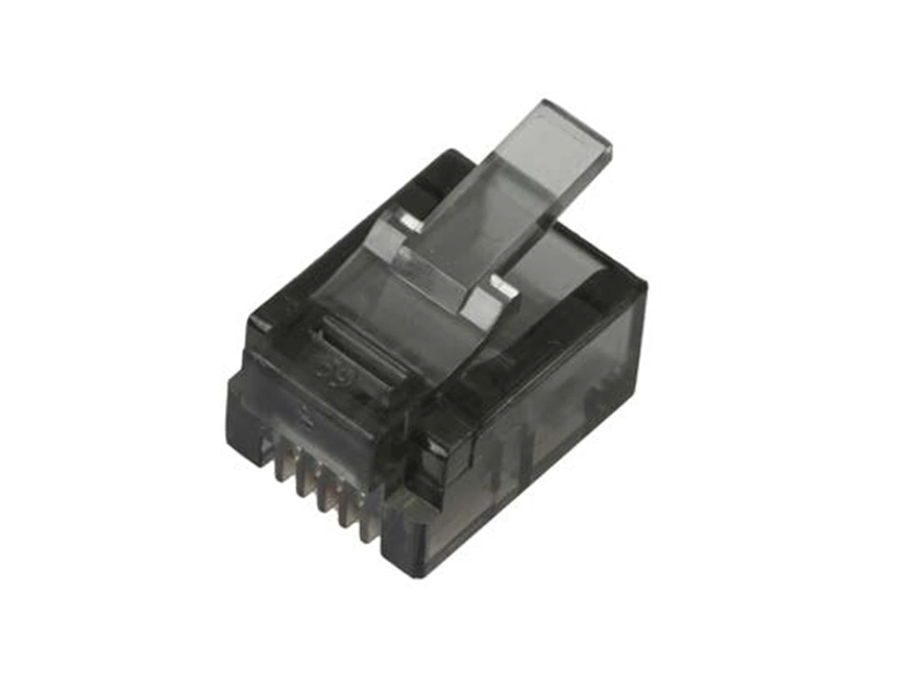RJ11/12 6P4C Plug 30 μM (Black)