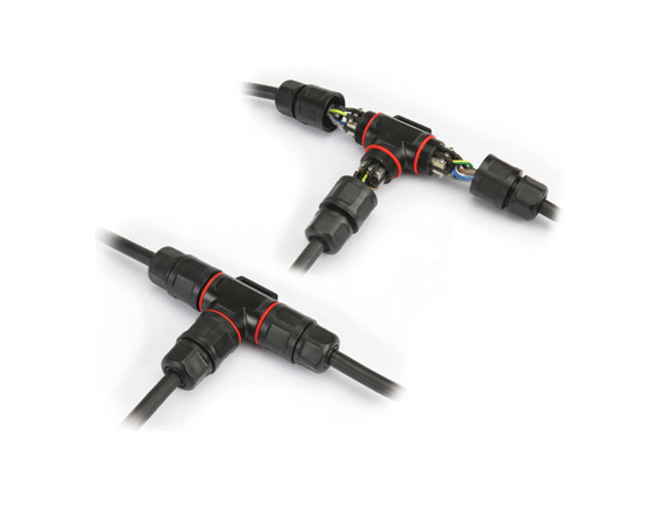 With Screw Connection Waterproof 6 Pin 'T' Connector